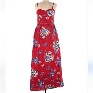Band of Gypsies Red Floral Maxi Dress